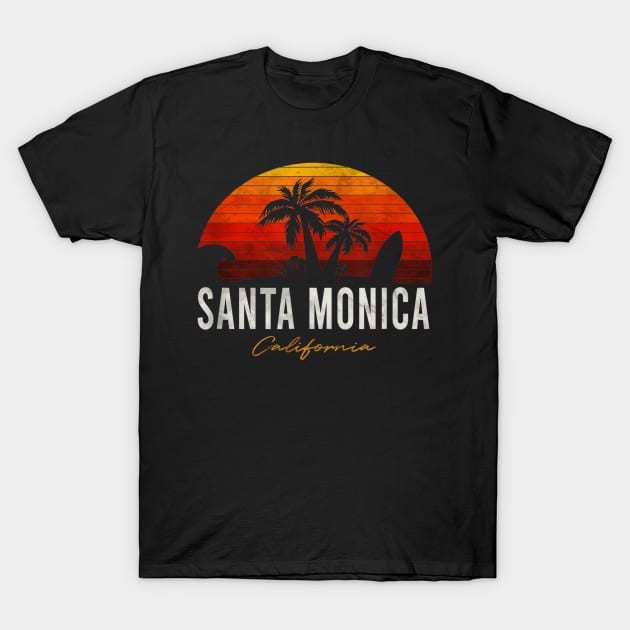 Santa Monica Beach California T-Shirt by Christyn Evans